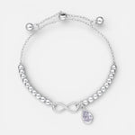 Pulsera Ajustable Esferas Infinito Gota Circón