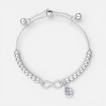 Pulsera Ajustable Esferas Infinito Gota Circón