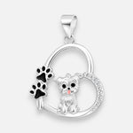 Colgante Corazón Perrito Patitas Circones