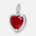 Colgante Corazón Circón Rubí