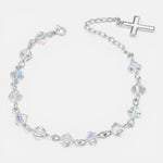 Pulsera Cruz Cristales Hecho con Swarovski® Tornasol
