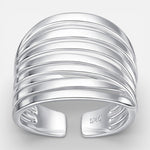 Anillo Ajustable Líneas Entrelazadas