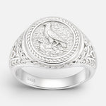 Anillo Sello Cuervo de Odín