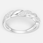 Anillo Cintillo Trenzado Circones Pavé