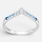 Anillo del Deseo Circones Agua Marina