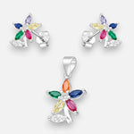 Conjunto Flor Circones Multicolor