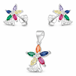 Conjunto Flor Circones Multicolor