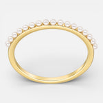 Anillo Cintillo Perlas