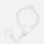 Tobillera Árabe Anillo Flor Margarita Esferas