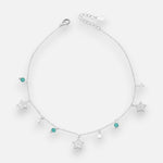 Tobillera Estrella Circones Cristales Celestes