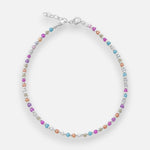 Tobillera Esferas Cristales Multicolor