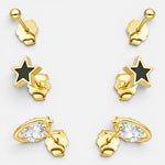 Set Aros Minimalista Esfera Estrella Planeta