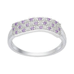 Anillo Cintillo Circones Amatista 12