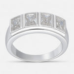 Anillo Cintillo Circones Baguette 18