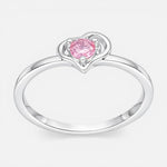 Anillo Corazón Circón Rosa Francia 14