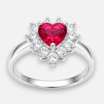 Anillo Corazón Circón Rubí RYF13247 15