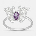 Anillo Mariposa Circones Amatista 13