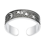 Anillo Midi Sol Media Luna Estrellas