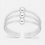 Anillo Midi Triple Esferas