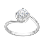 Anillo Solitario Moissanita y Circones 11
