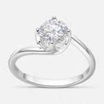 Anillo Solitario Moissanita y Circones 9
