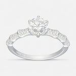 Anillo Solitario Moissanita y Circones 8