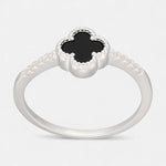 Anillo Trébol de la Suerte Ónix Circones 12