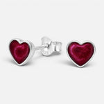 Aro Mini Corazón Burdeo Metalizado 5 mm