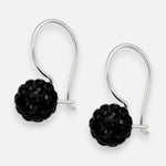 Aro Cristales Negro 8 mm