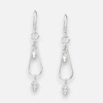Aro Gota Cristales Hecho con Swarovski Tornasol