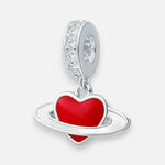 Colgante Charm Planeta Corazón Esmaltado Circones
