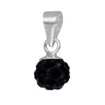 Colgante Esfera Hecho con Cristal Swarovski® Negro 6 mm