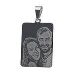 Colgante Placa Rectangular Grande con Fotograbado 30x22 mm