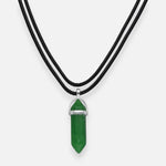 Collar Choker Doble Cuarzo Jade