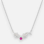 Collar Delfines Circón Rubí