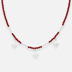 Collar Nudo de Brujas Cristales Rojos