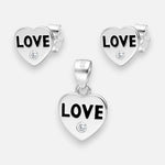 Conjunto Corazón Love Circón
