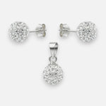 Conjunto Esfera Strass 8 mm