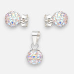 Conjunto Hecho con Cristal Swarovski Tornasol 6 mm
