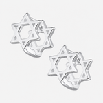 Argolla Huggie Estrella de David 10 mm