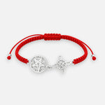 Pulsera Ajustable Hilo Rojo Nudo de Brujas Tetragrammaton