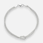 Pulsera Doble Espuma Diamantada Nudo de Amor