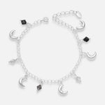 Pulsera Media Luna Cristales Multicolor
