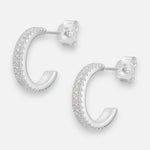 Semi Argolla Circones Pavé 14 mm