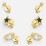 Set Aros Minimalista Esfera Estrella Planeta