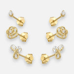 Set Aros Minimalista Flores Lazo Circones