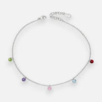 Tobillera Cristales Hecho con Swarovski Multicolor