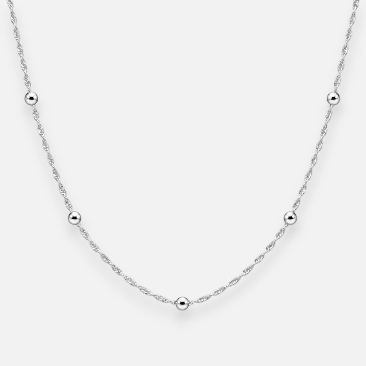 Collar Choker Ajustable Singapur con Esferas