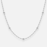 Collar Choker Ajustable Singapur con Esferas