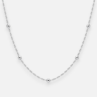 Collar Choker Ajustable Singapur con Esferas